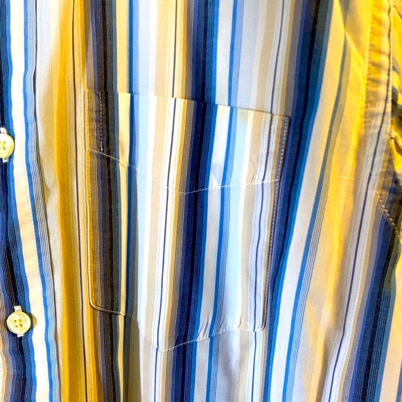 90s GAP Striped Button-Up Dress Shirt β Menβs Medium πΆοΈ - Picture 4 of 7